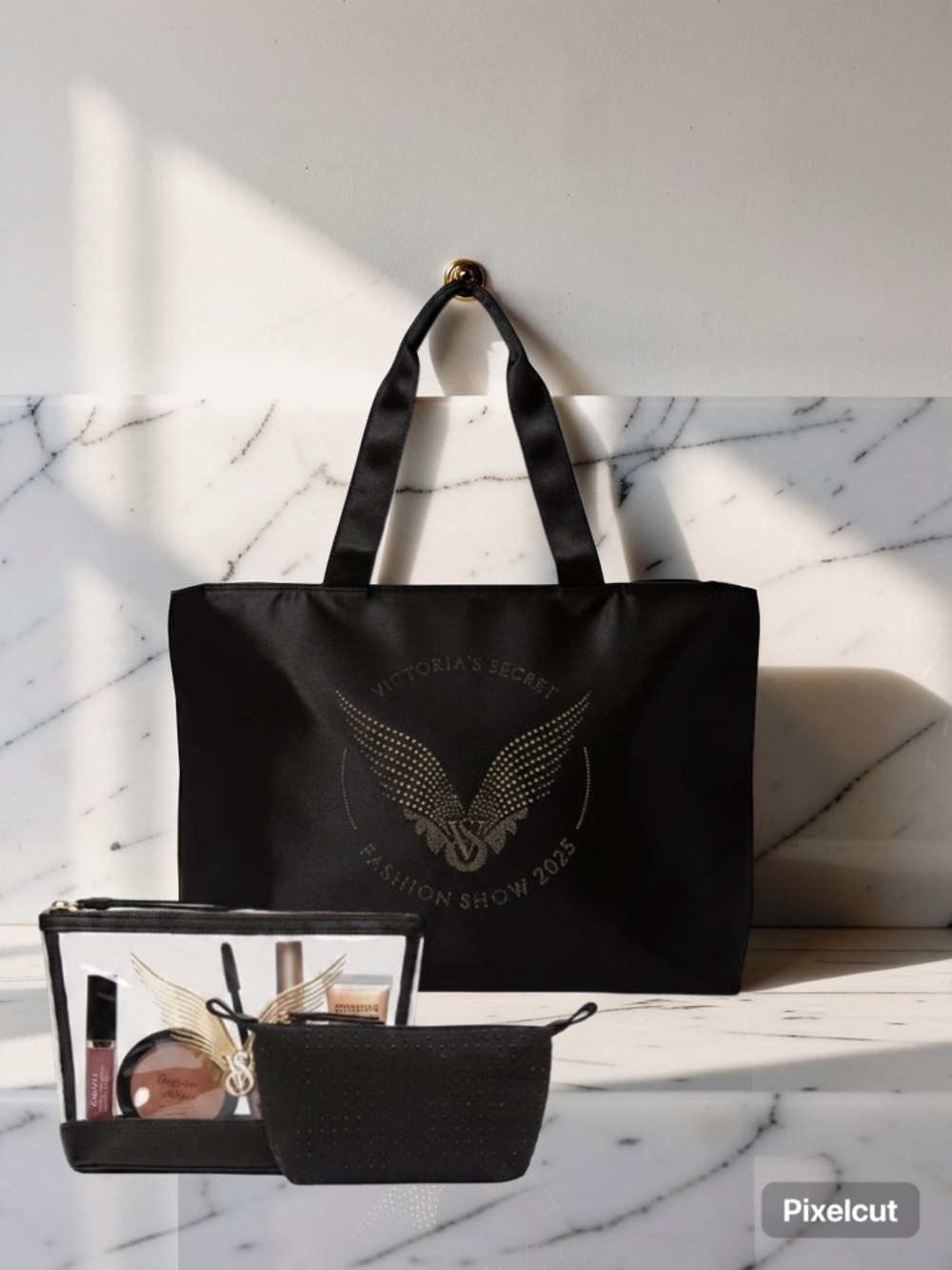 Victoria’s Secret NWT 2025 Fashion Show Angel Wings Tote Bag & Cosmetic Bags